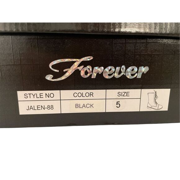 Forever Link Womens Round Toe Military Lace up Knit Ankle Cuff Low Heel Combat B - Picture 8 of 8